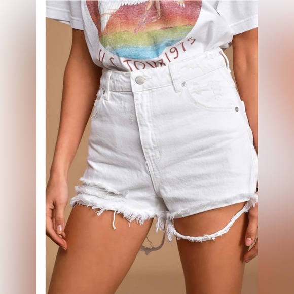 Rolla's Duster Shorts High Rise Slim Layla White Size 26 - Picture 4 of 8